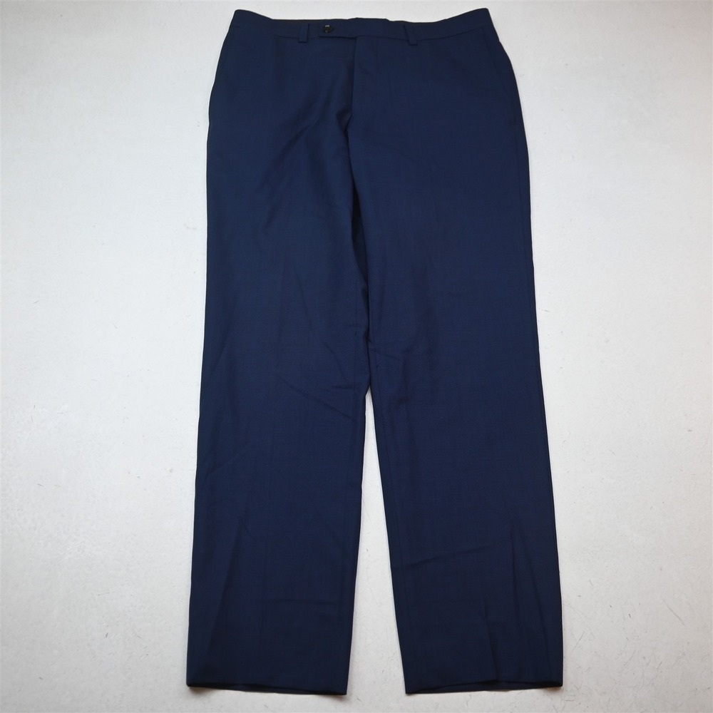 Ted Baker 32x30 Blue 100% Wool Summerweight Jefferson Straight Dress Mens Pants